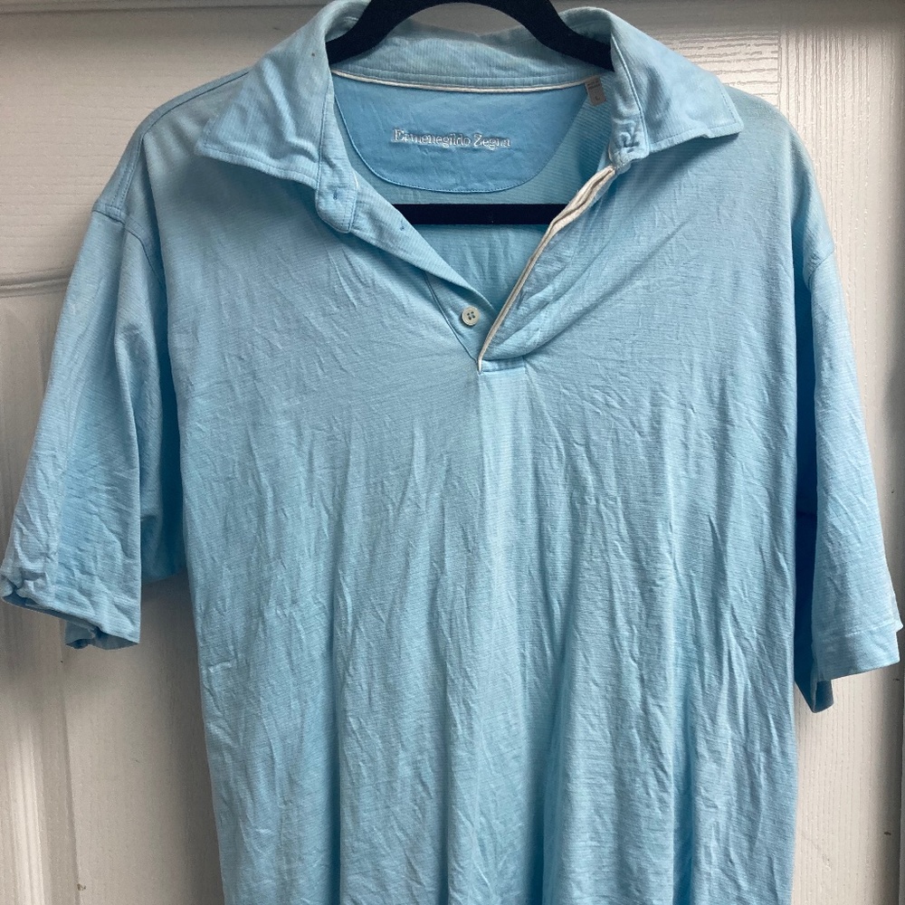 Ermenegildo Zegna blue polo size L